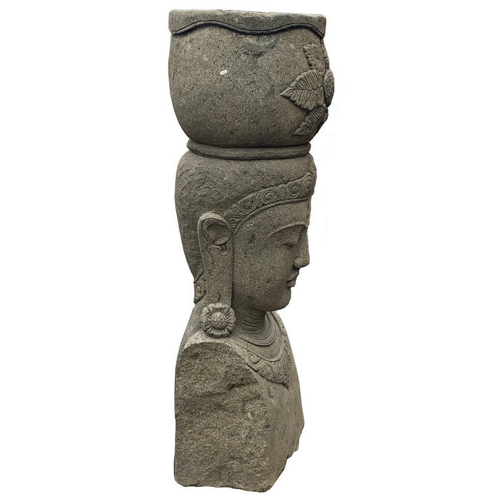 Indonesian Dewi Head With Bowl - Berbere Imports