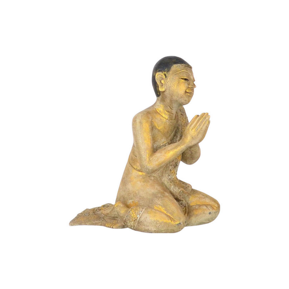 Vintage Thai Wooden Buddha In Wood - Berbere Imports