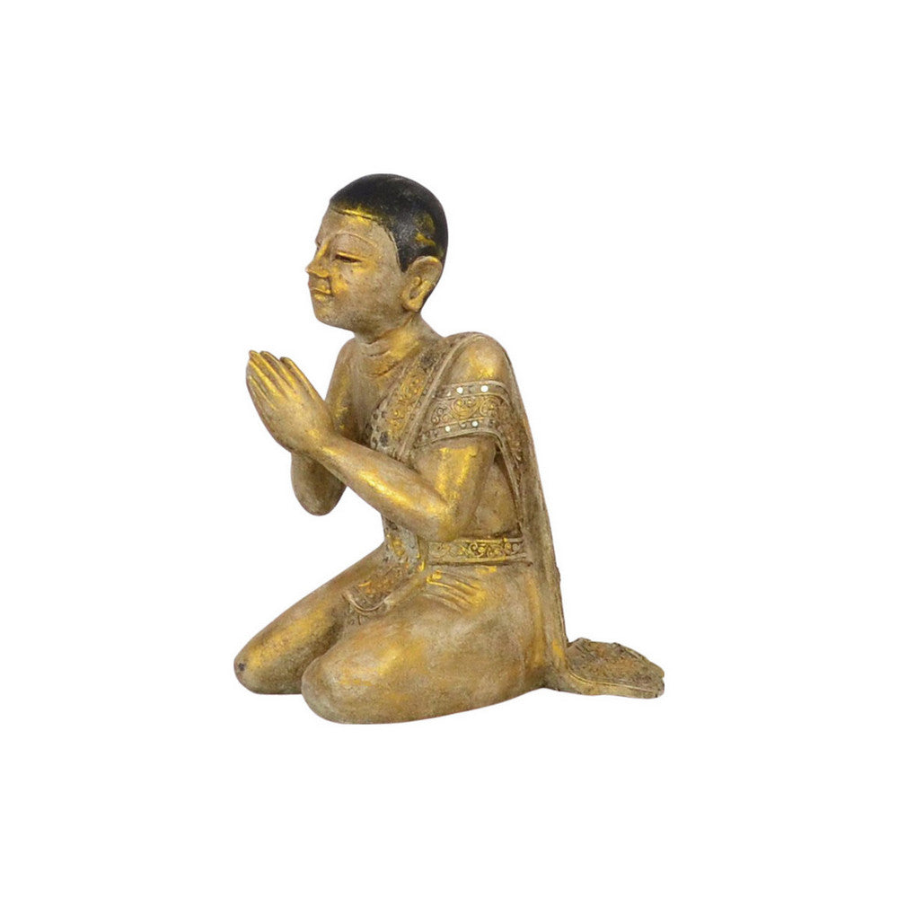 Vintage Thai Wooden Buddha In Wood - Berbere Imports