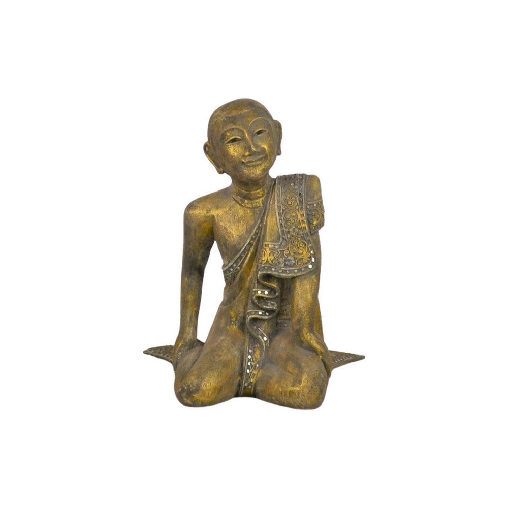 Vintage Thai Wooden Buddha In Wood - Berbere Imports