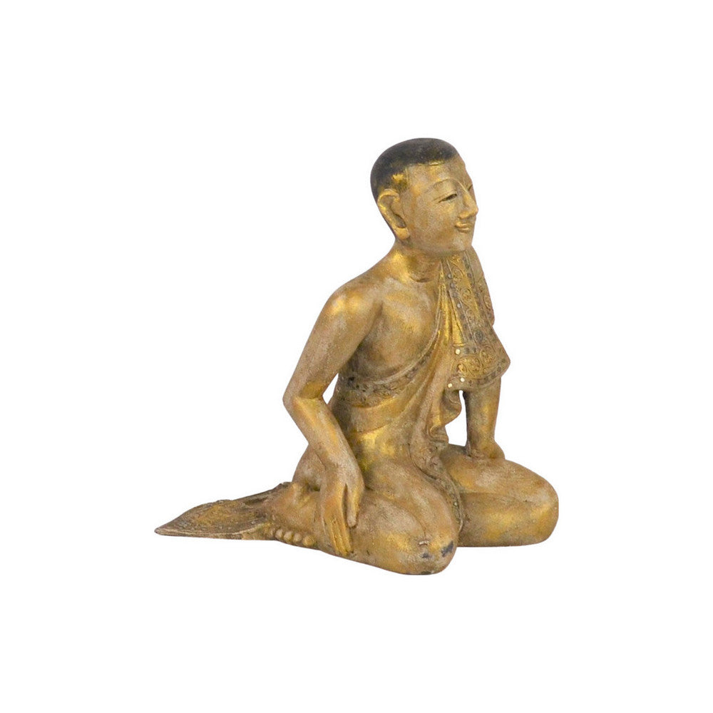 Vintage Thai Wooden Buddha In Wood - Berbere Imports