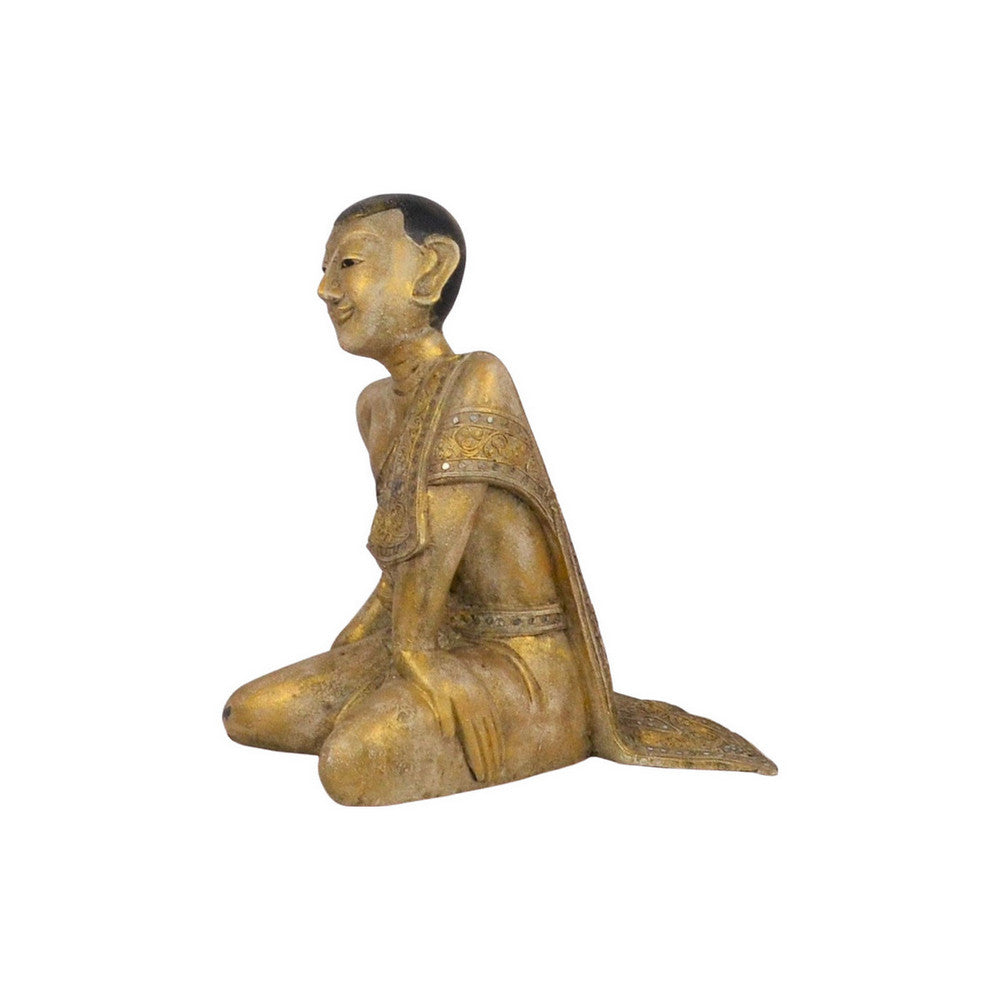 Vintage Thai Wooden Buddha In Wood - Berbere Imports