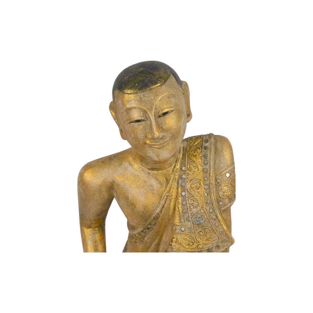 Vintage Thai Wooden Buddha In Wood - Berbere Imports