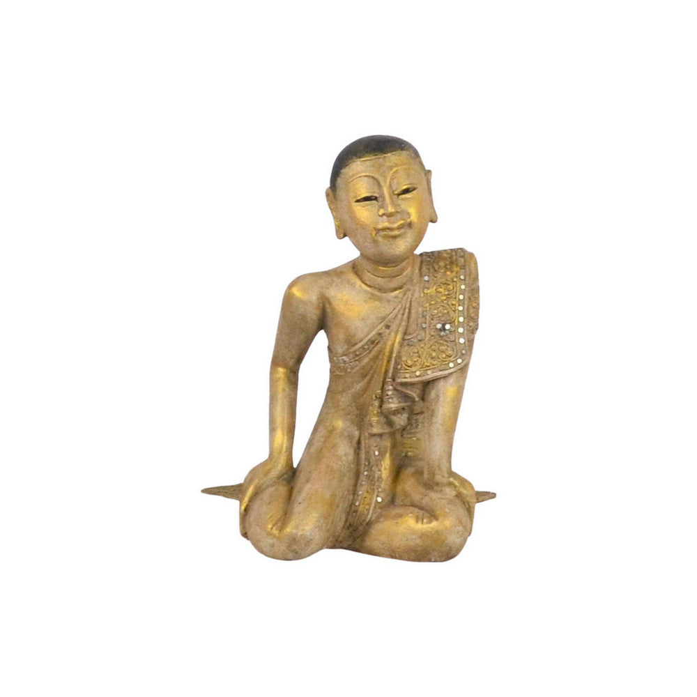 Vintage Thai Wooden Buddha In Wood - Berbere Imports