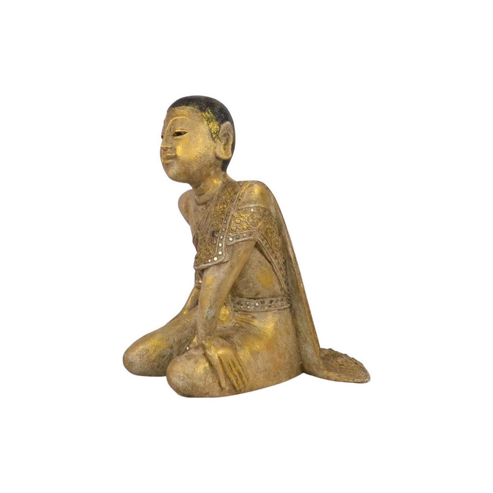 Vintage Thai Wooden Buddha In Wood - Berbere Imports