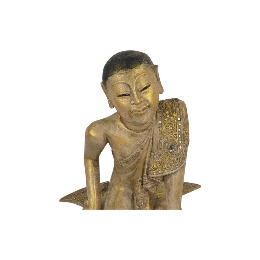 Vintage Thai Wooden Buddha In Wood - Berbere Imports