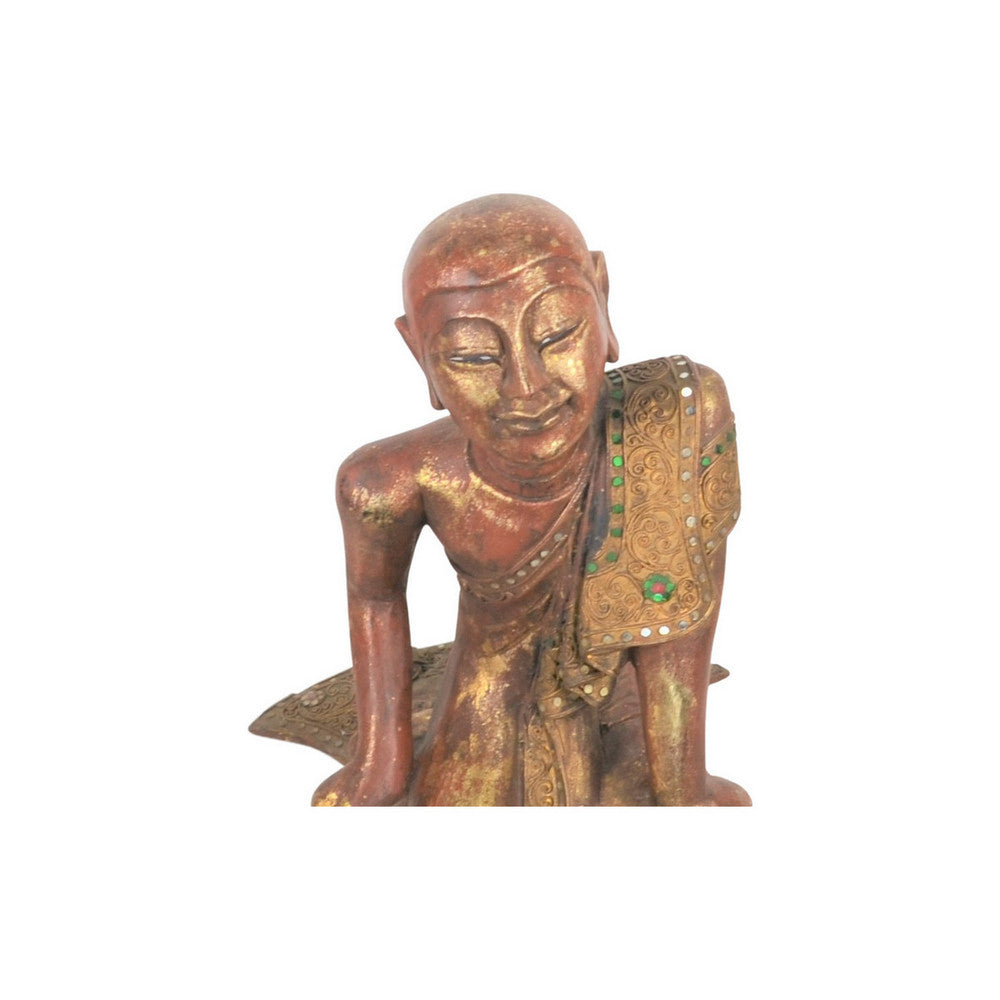 Vintage Thai Wooden Buddha In Wood - Berbere Imports