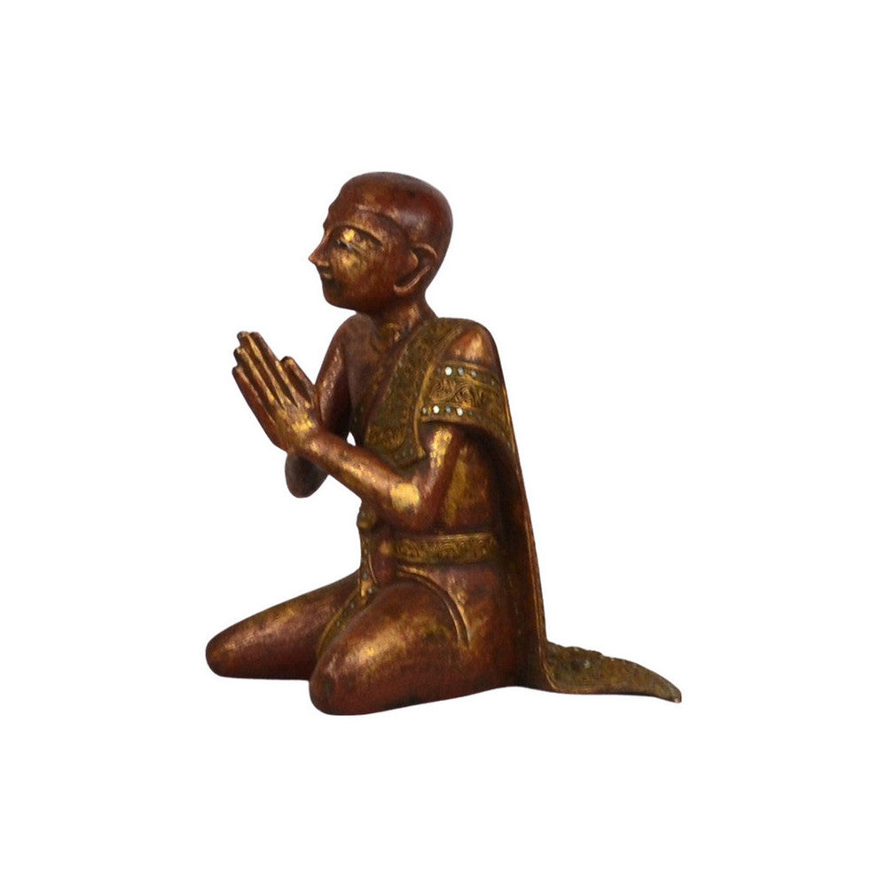 Vintage Thai Wooden Buddha In Wood - Berbere Imports