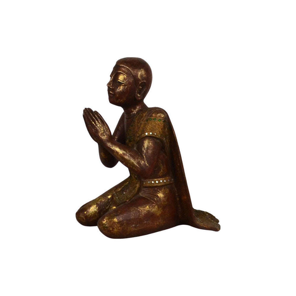 Vintage Thai Wooden Buddha In Wood - Berbere Imports