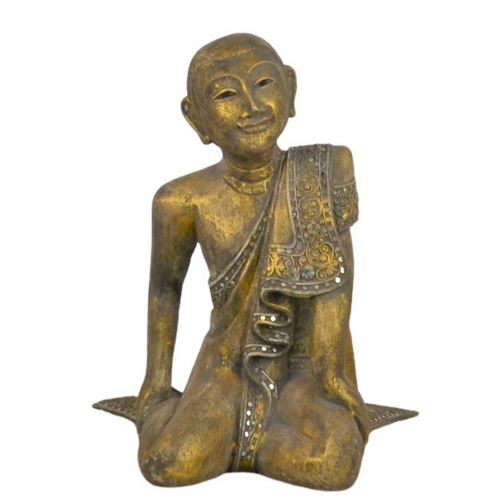 Vintage Thai Wooden Buddha In Wood - Berbere Imports