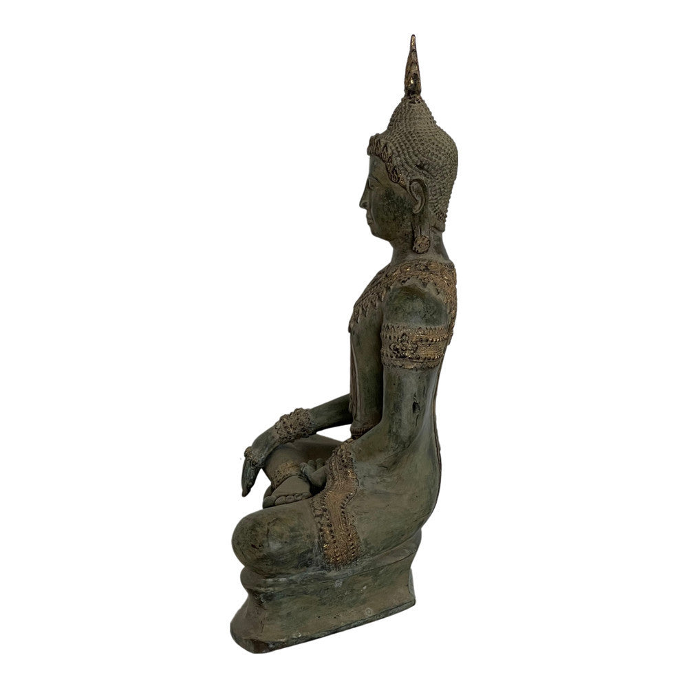 Vintage Thai Bronze Seated Buddha - Berbere Imports