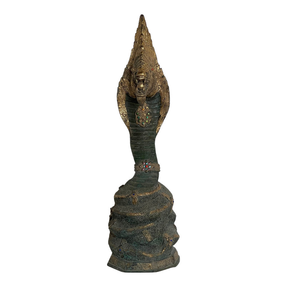 Vintage Thai Bronze Snake God  - Berbere Imports