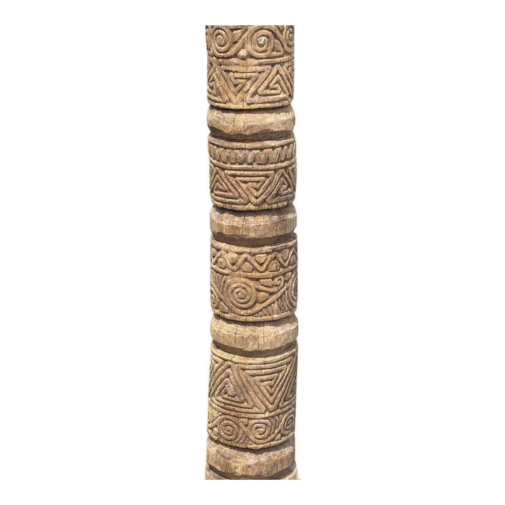 Indonesian Wooden Statue On Stand - Berbere Imports