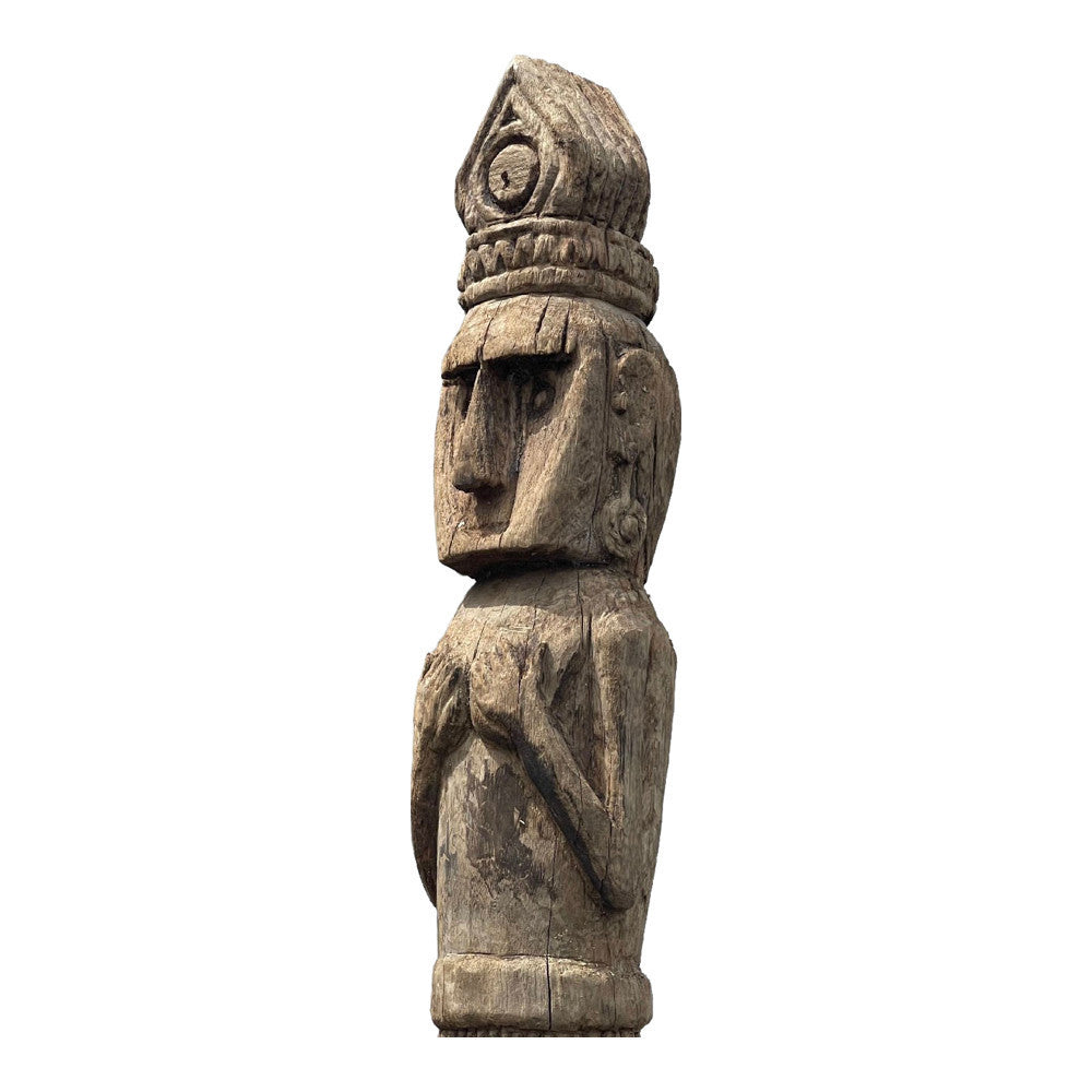 Indonesian Wooden Statue On Stand - Berbere Imports