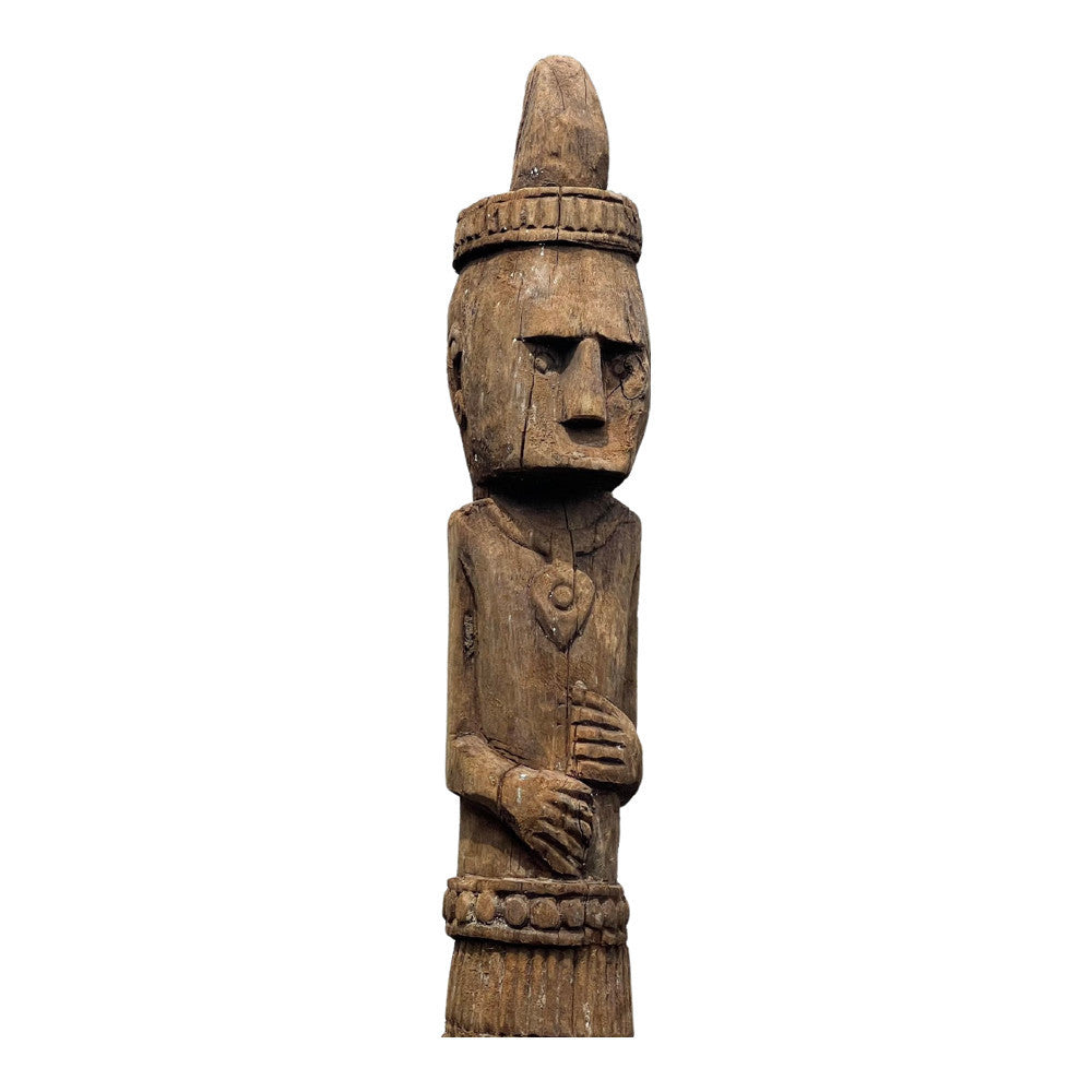 Indonesian Wooden Statue On Stand - Berbere Imports