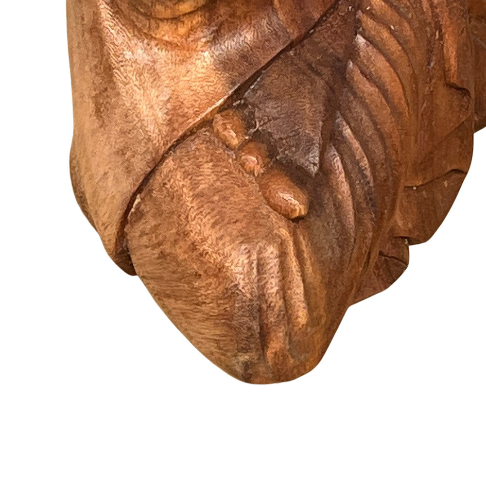 Wooden Seated Buddha - Berbere Imports