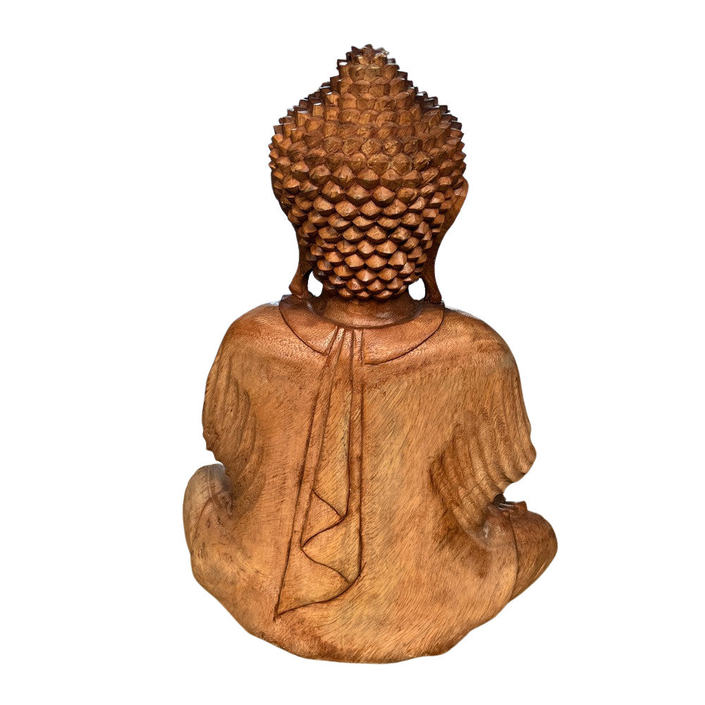 Wooden Seated Buddha - Berbere Imports