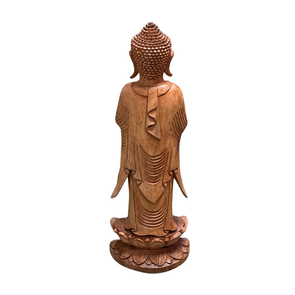 Wooden Standing Buddha - Berbere Imports