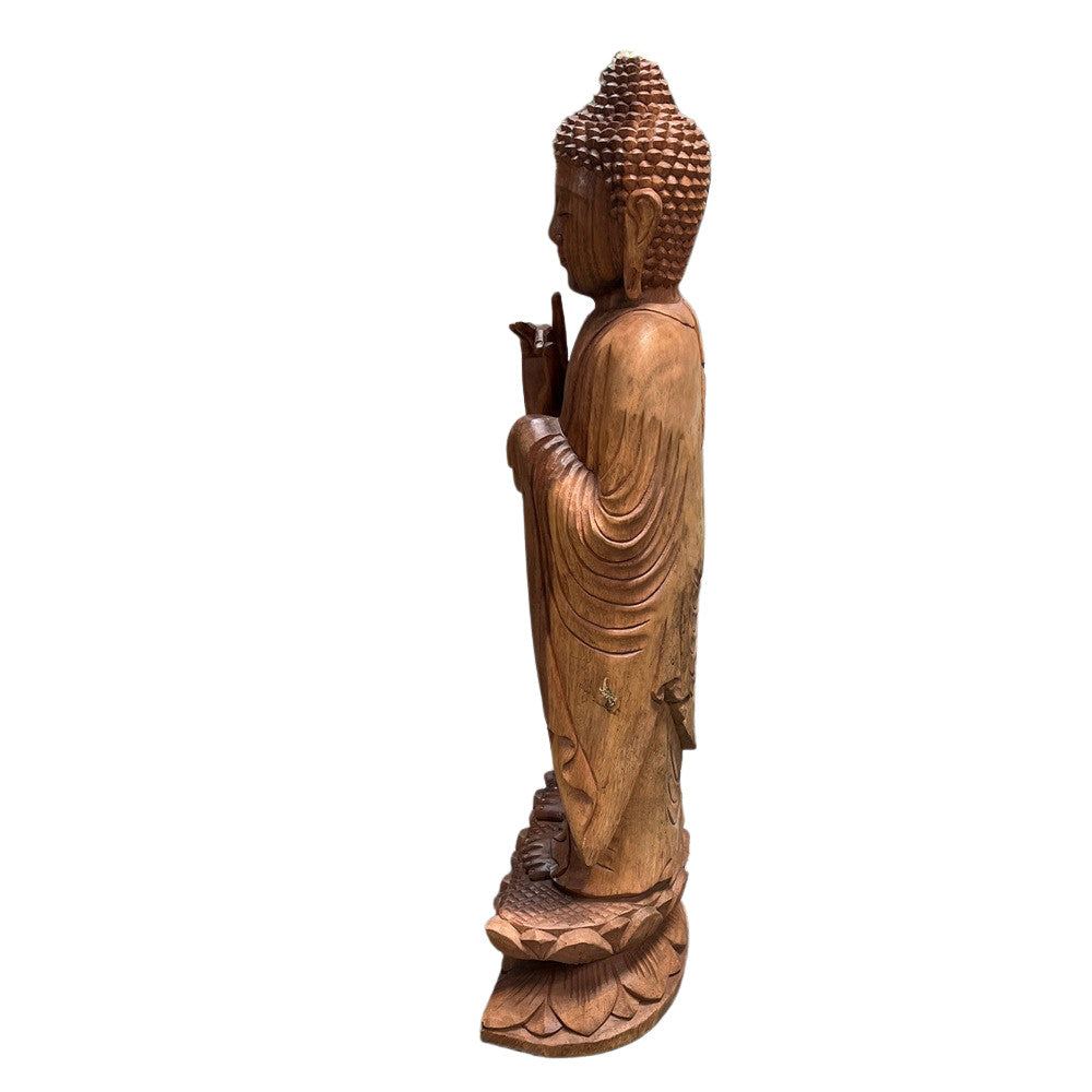 Wooden Standing Buddha - Berbere Imports