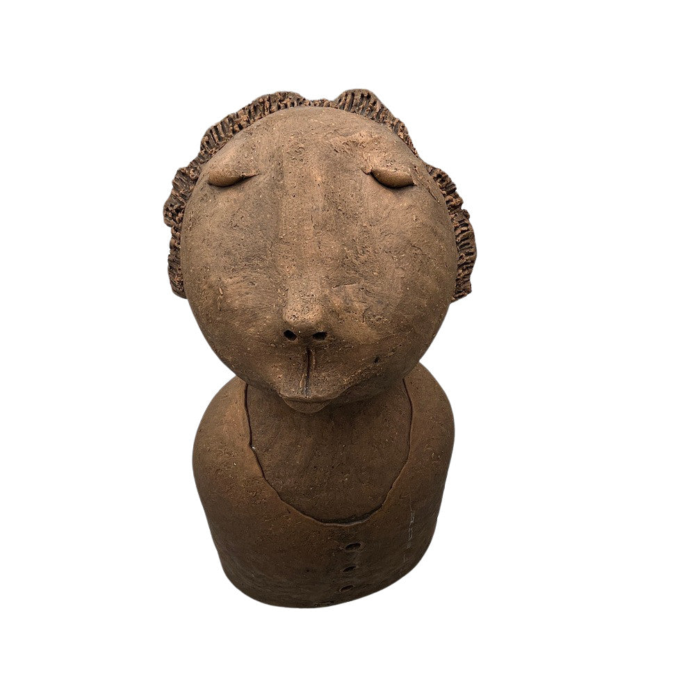 Thai Terracotta Artistic Sculpture Bust - Berbere Imports