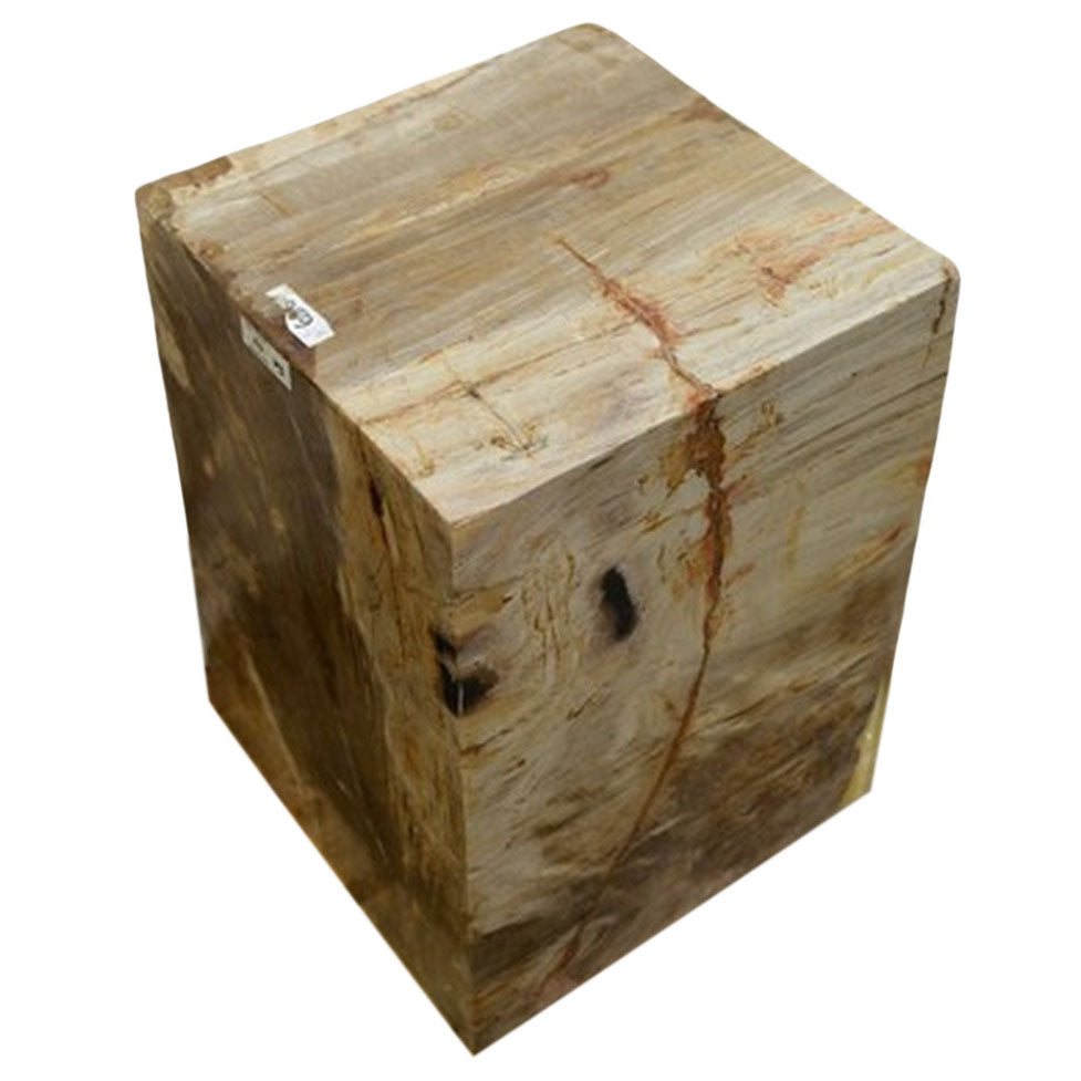 Indonesian Petrified Wood Square Stool - Berbere Imports