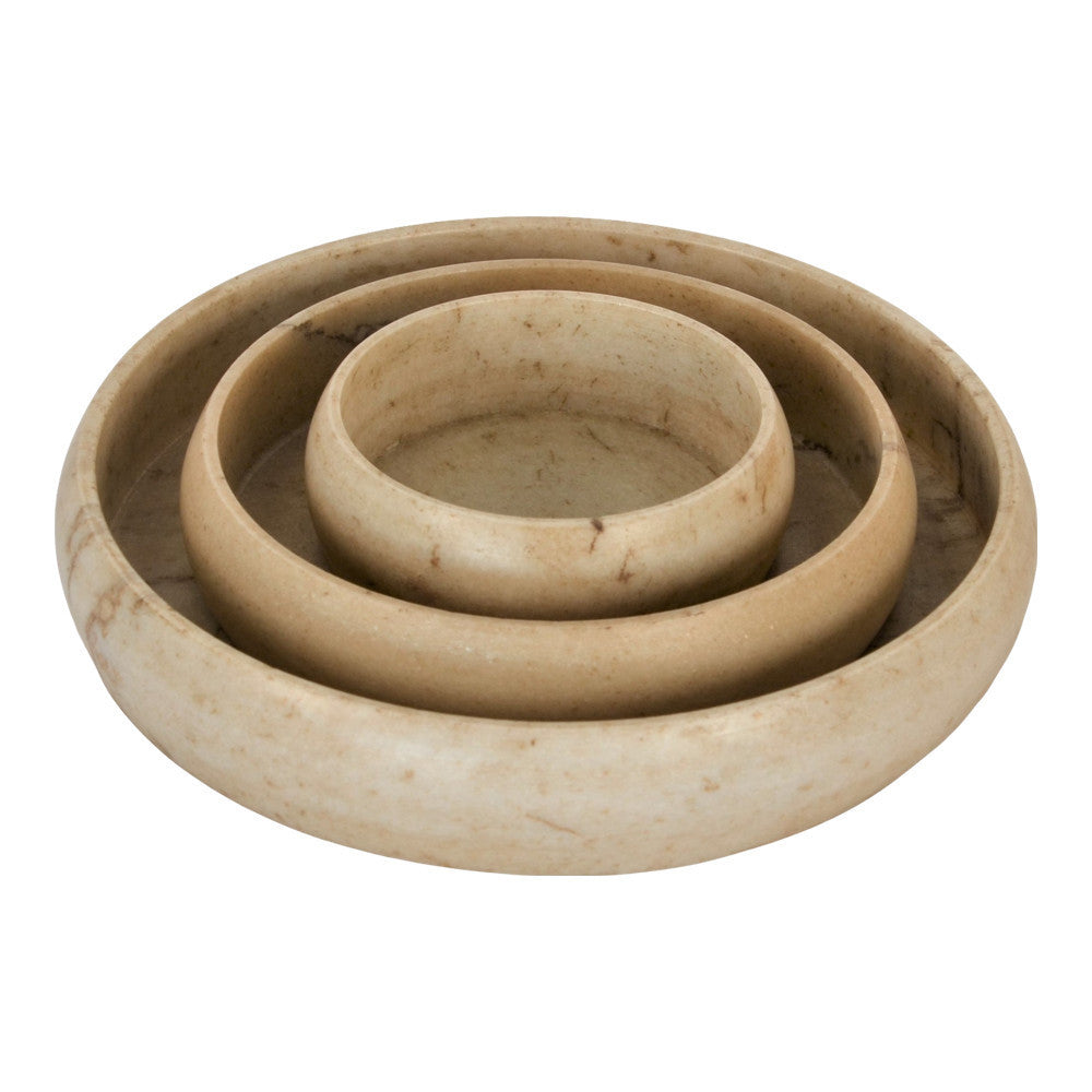 Indian Marble Round Plate - Large - Berbere Imports