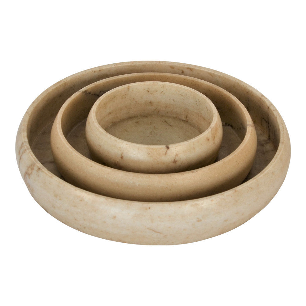 Indian Marble Round Plate - Medium - Berbere Imports