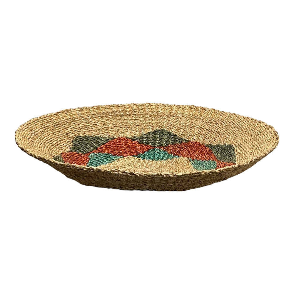 Filipino Woven Round Abaca Plate - Berbere Imports