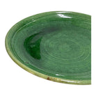 Moroccan Ceramic Decorative Plate With Green Glaze - Berbere Imports