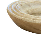 9-Inch Oval Ribbed Marble Tray - Berbere Imports