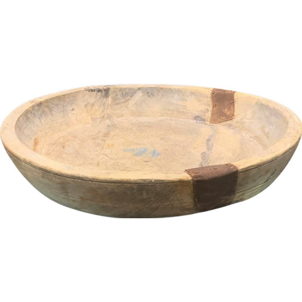 Vintage Indian Wooden Parat Bowl - Berbere Imports