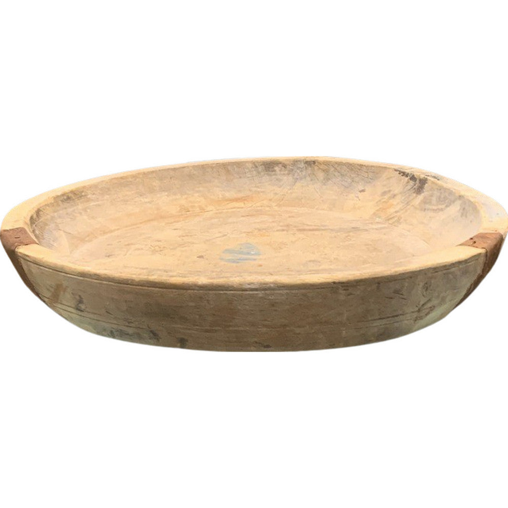 Vintage Indian Wooden Parat Bowl - Berbere Imports