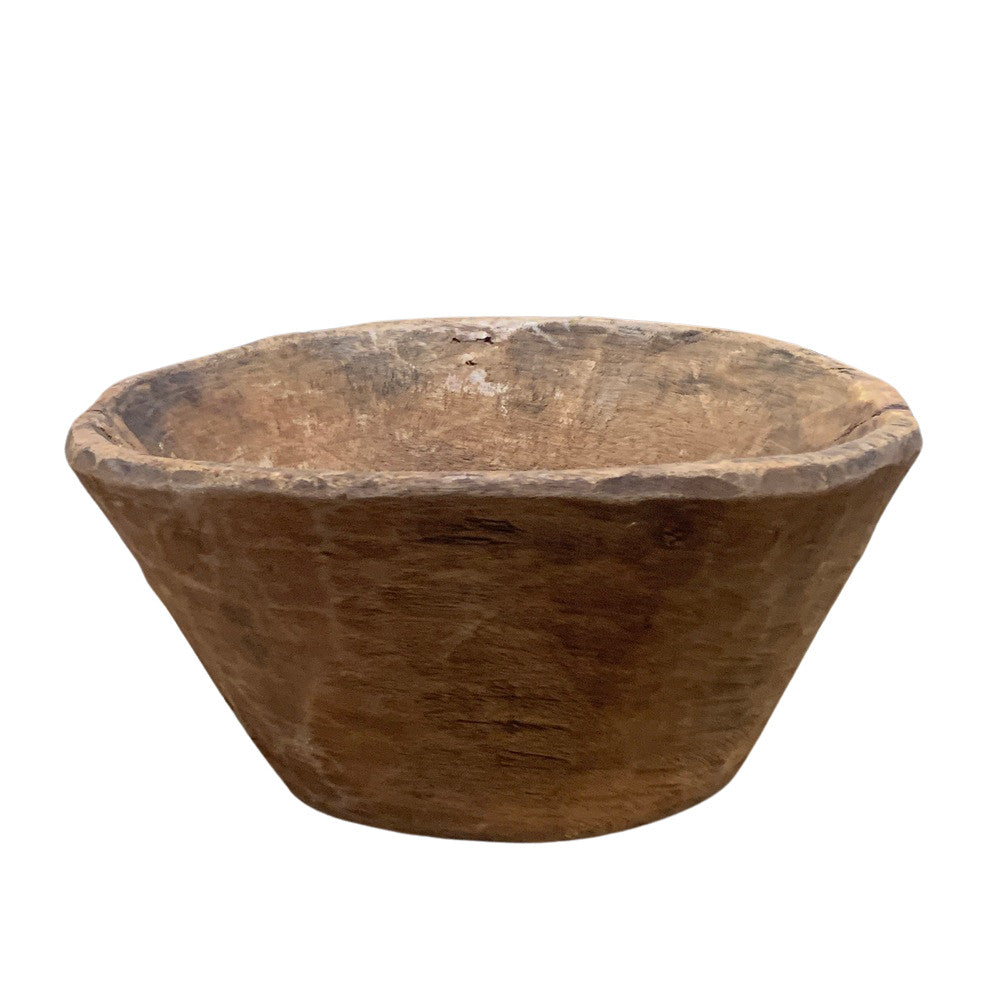 Vintage Wooden Bowl With Handle - Berbere Imports