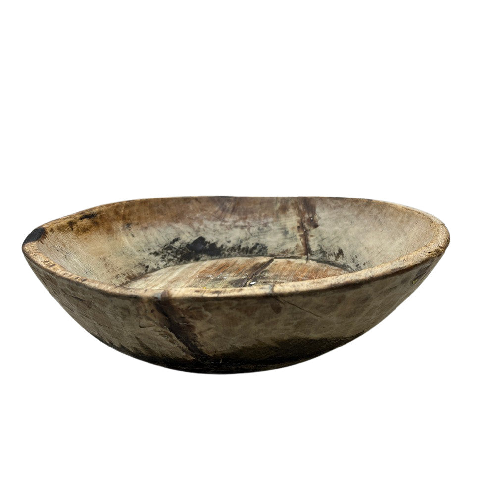 Vintage Wooden Parat Bowl - Small - Berbere Imports