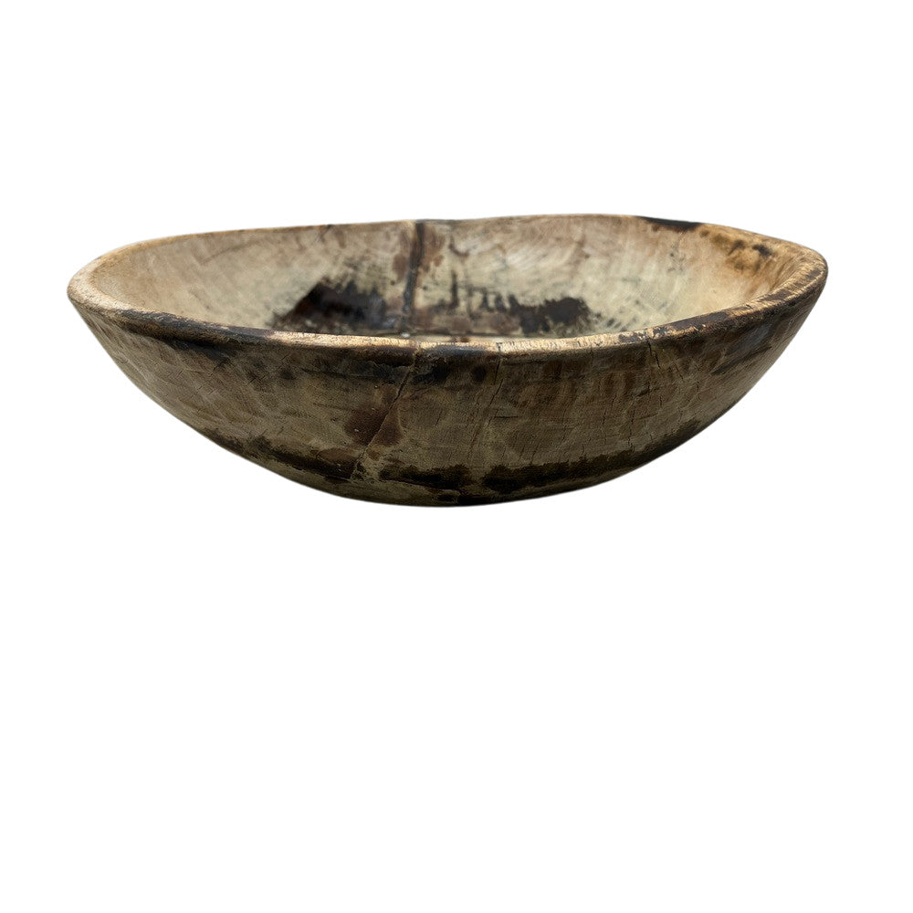 Vintage Wooden Parat Bowl - Small - Berbere Imports