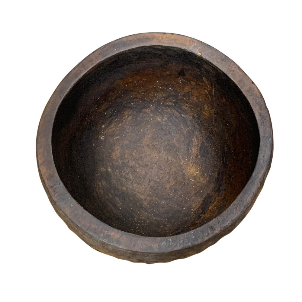 Vintage Indian Wooden Naga Bowl - Berbere Imports