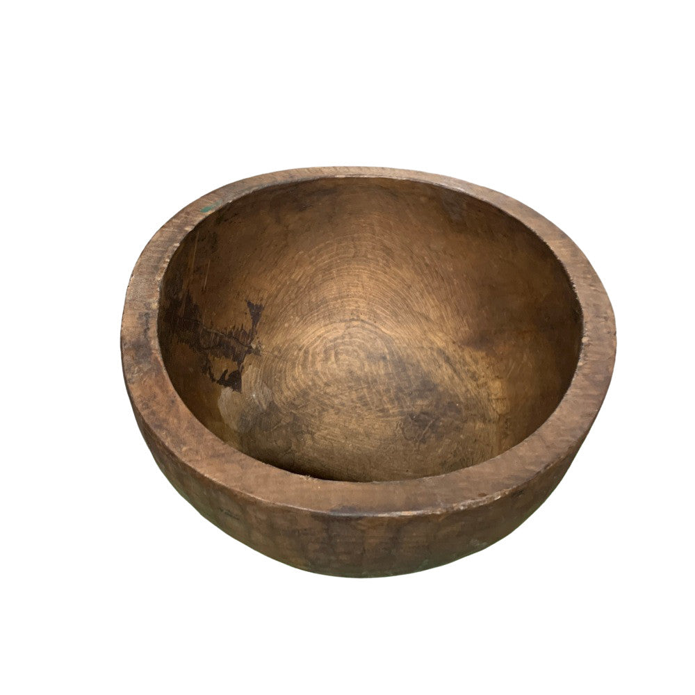 Vintage Indian Wooden Naga Bowl - Berbere Imports