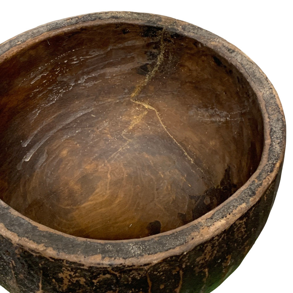 Vintage Indian Wooden Naga Bowl - Berbere Imports