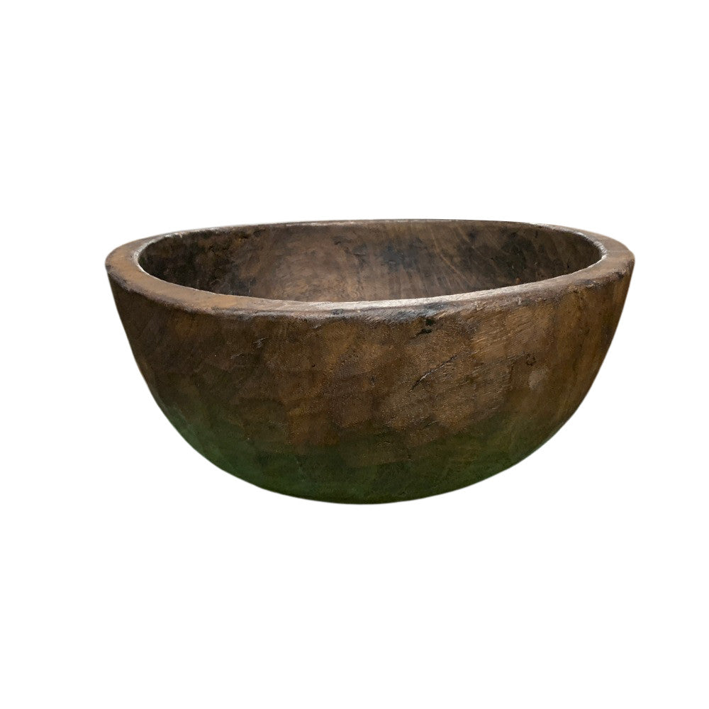 Vintage Indian Wooden Naga Bowl - Berbere Imports