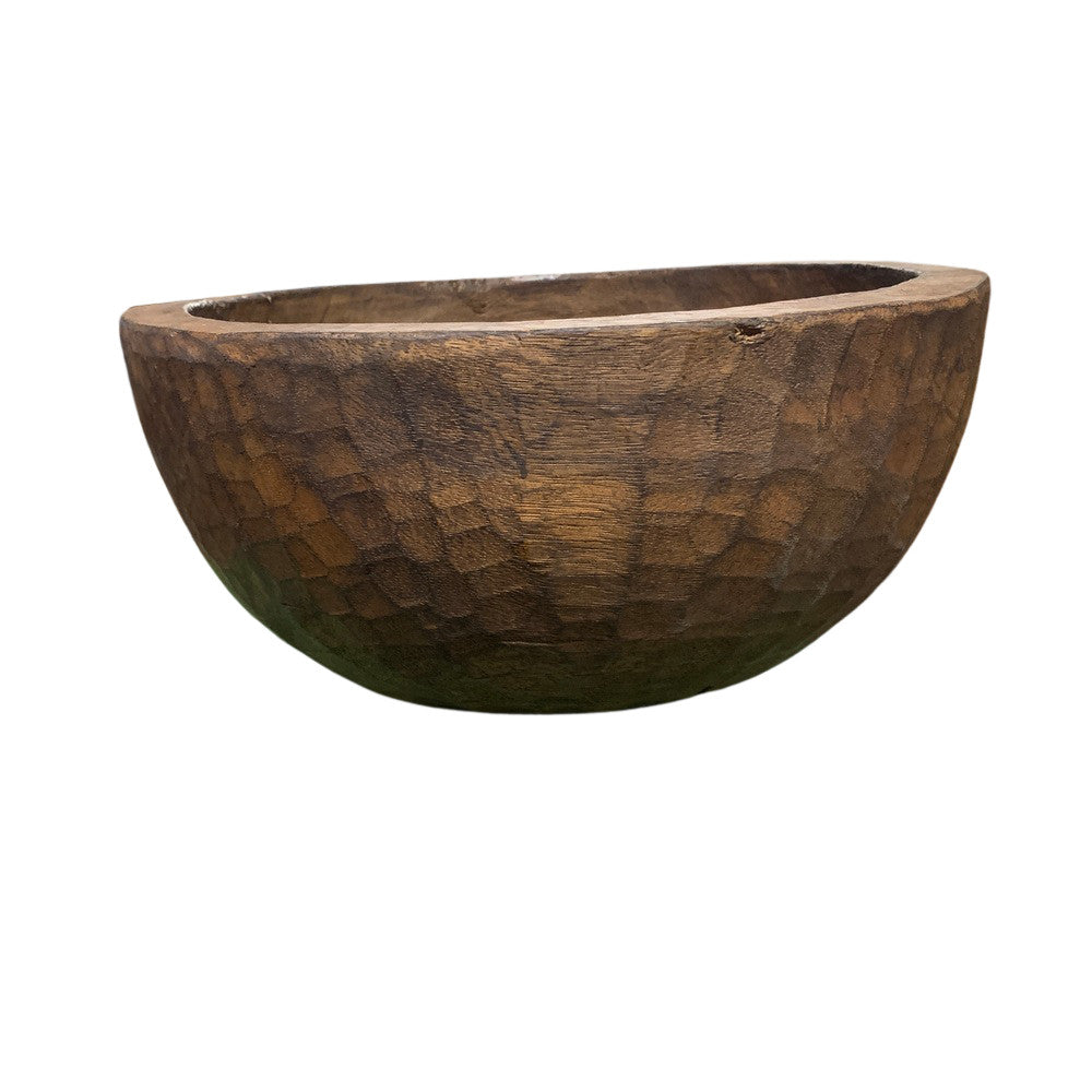 Vintage Indian Wooden Naga Bowl - Berbere Imports