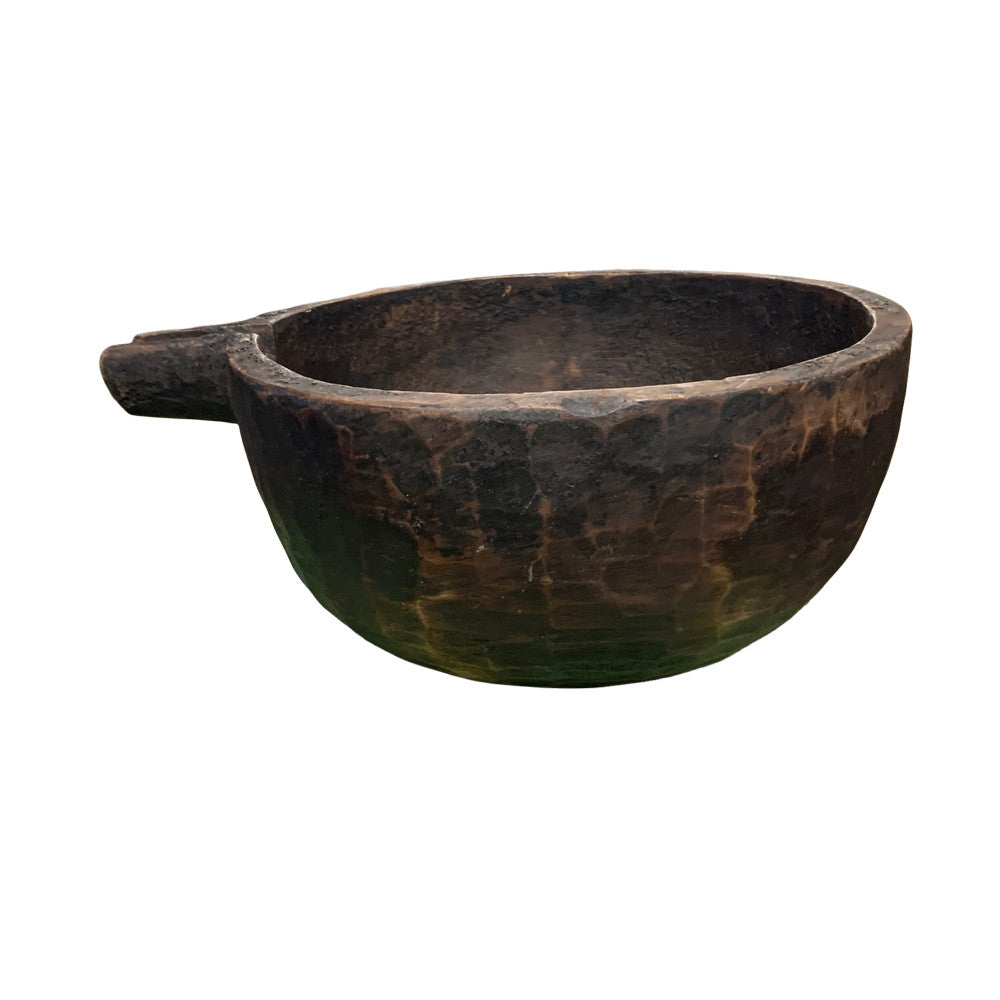 Vintage Indian Wooden Naga Bowl - Berbere Imports