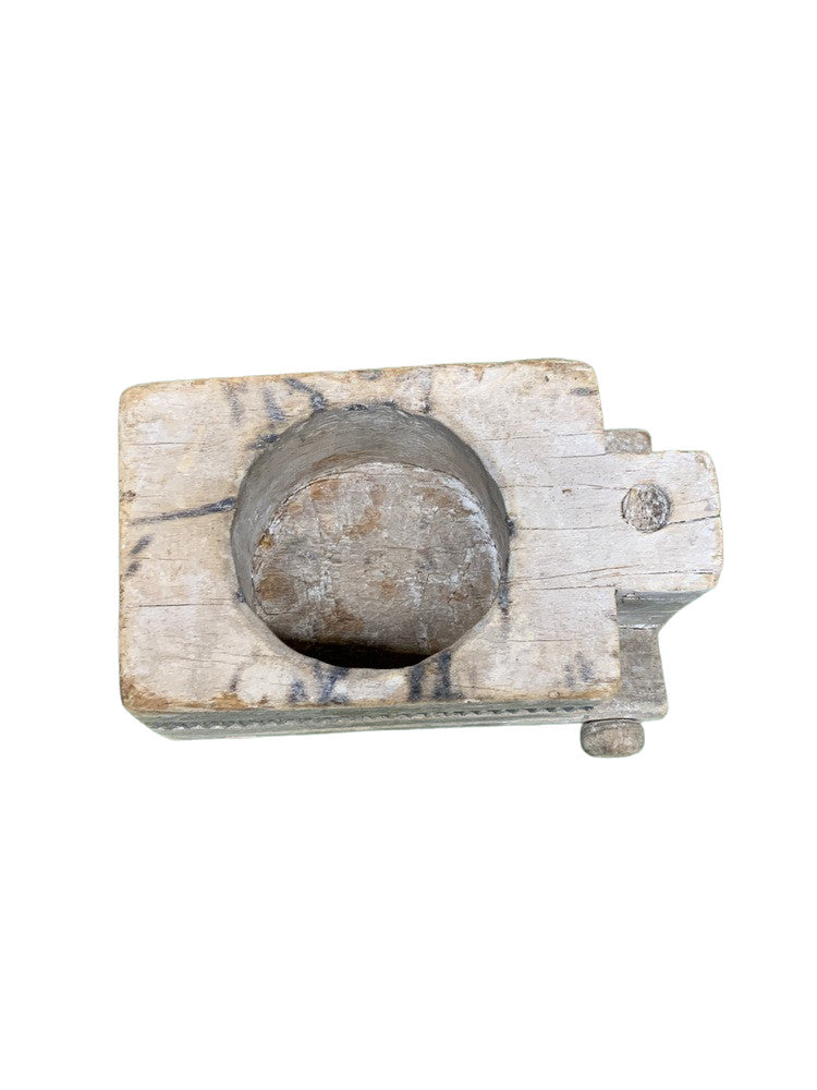 Vintage Indian Wooden Masala Spice Bowl - Berbere Imports