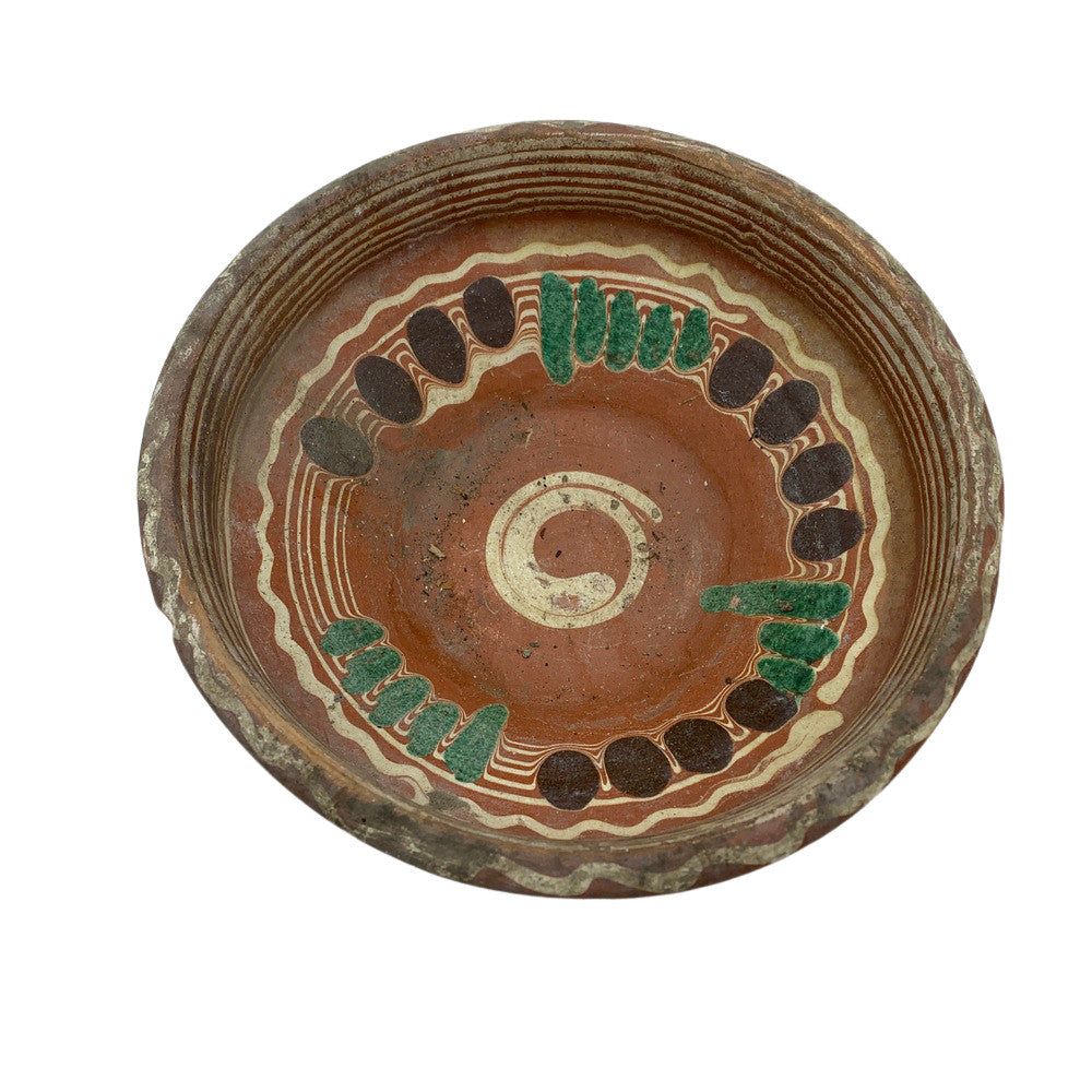 Antique Hungarian Folk Art Decorative Bowl - Berbere Imports