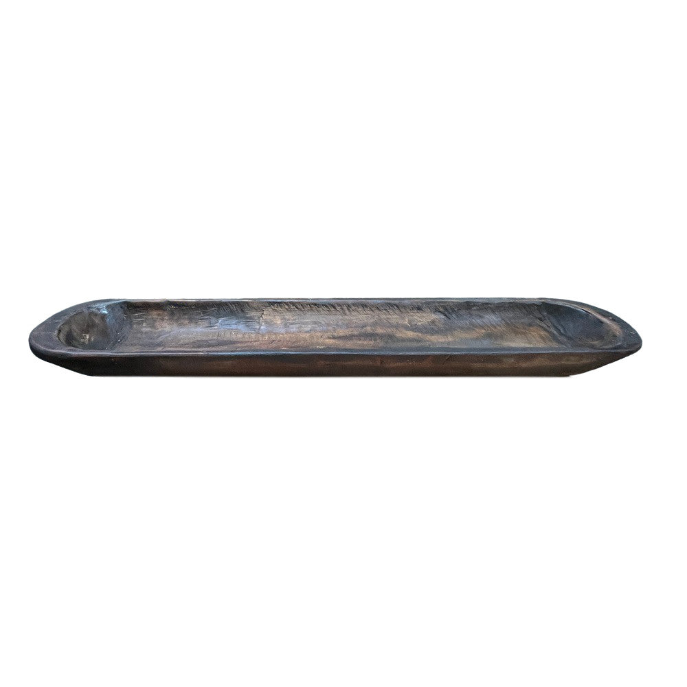 Wooden Decorative Dough Bowl - Long - Berbere Imports