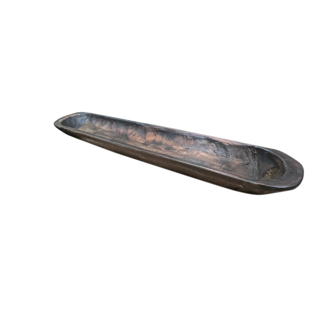 Wooden Decorative Dough Bowl - Long - Berbere Imports