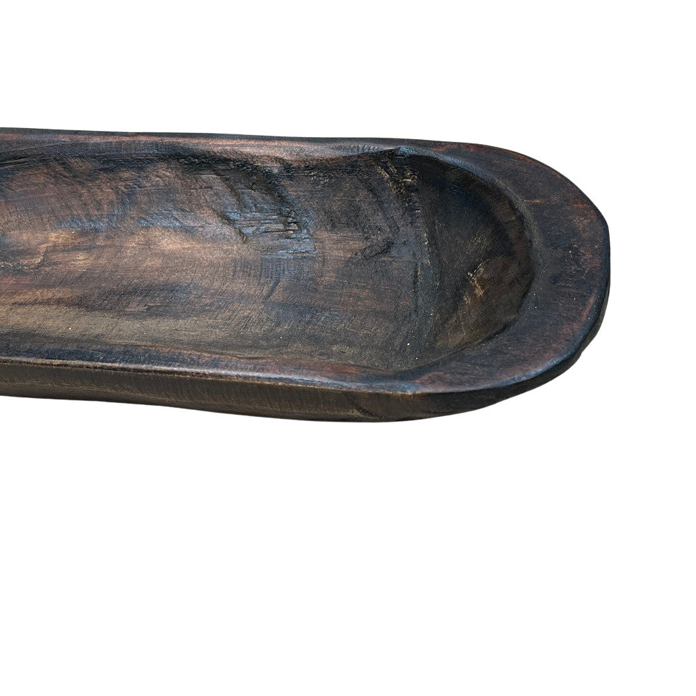 Wooden Decorative Dough Bowl - Long - Berbere Imports