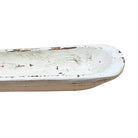 Whitewashed Wooden Decorative Dough Bowl - Long - Berbere Imports