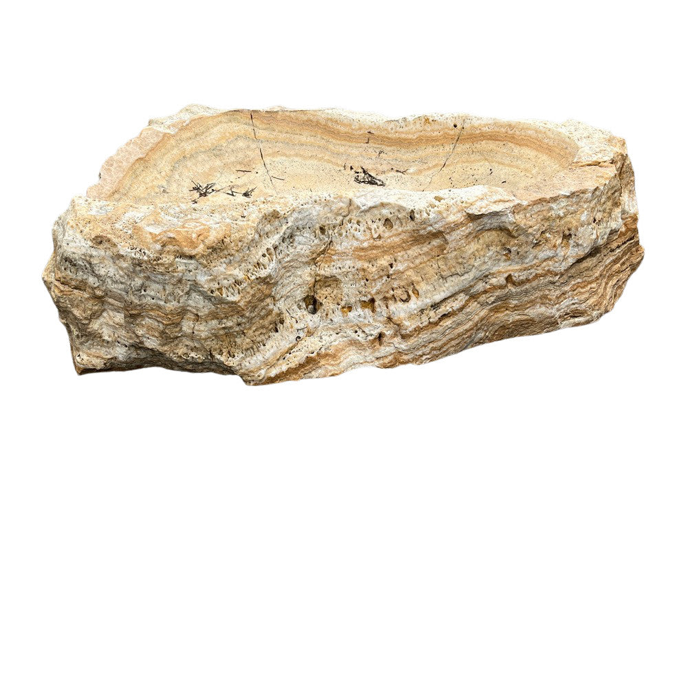 Spanish Organic-Shaped Stone Bowl - Berbere Imports