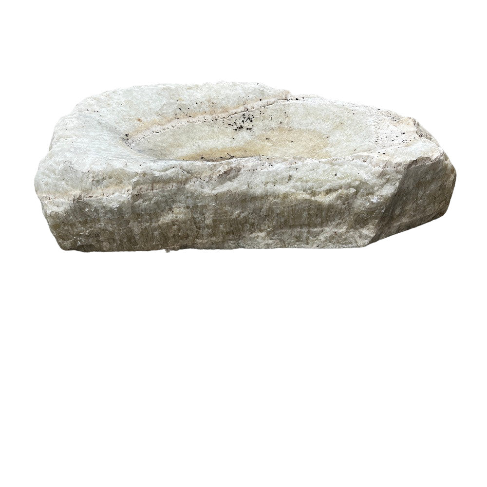 Spanish Organic-Shaped Stone Bowl - Berbere Imports