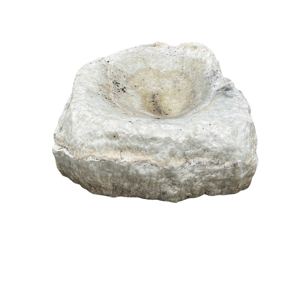 Spanish Organic-Shaped Stone Bowl - Berbere Imports